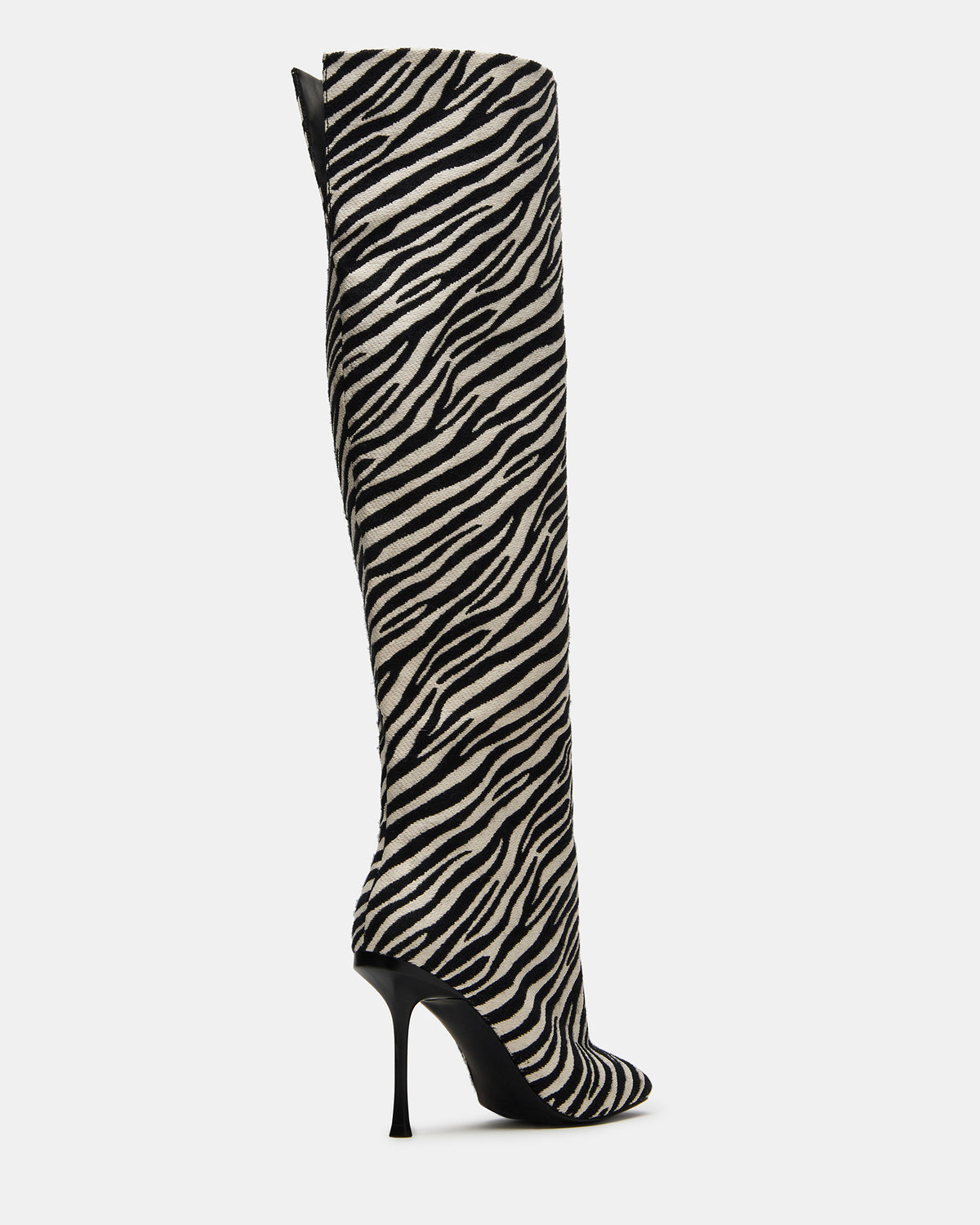 ALLURING Zebra Over-The-Knee Square-Toe Heeled Women's Boot | Steve Madden near me
