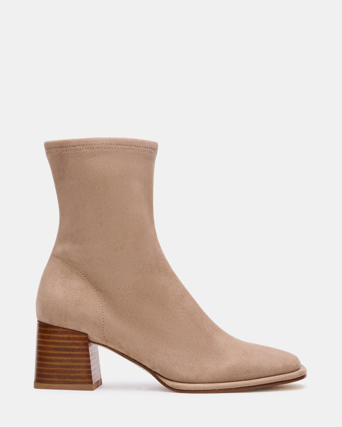 PAMMY Taupe Square-Toe Block Heel Women's Ankle Boot | Steve Madden outlet