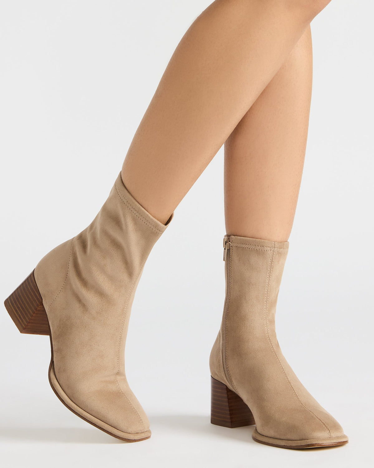 PAMMY Taupe Square-Toe Block Heel Women's Ankle Boot | Steve Madden outlet