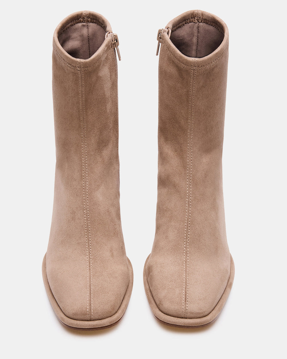 PAMMY Taupe Square-Toe Block Heel Women's Ankle Boot | Steve Madden outlet