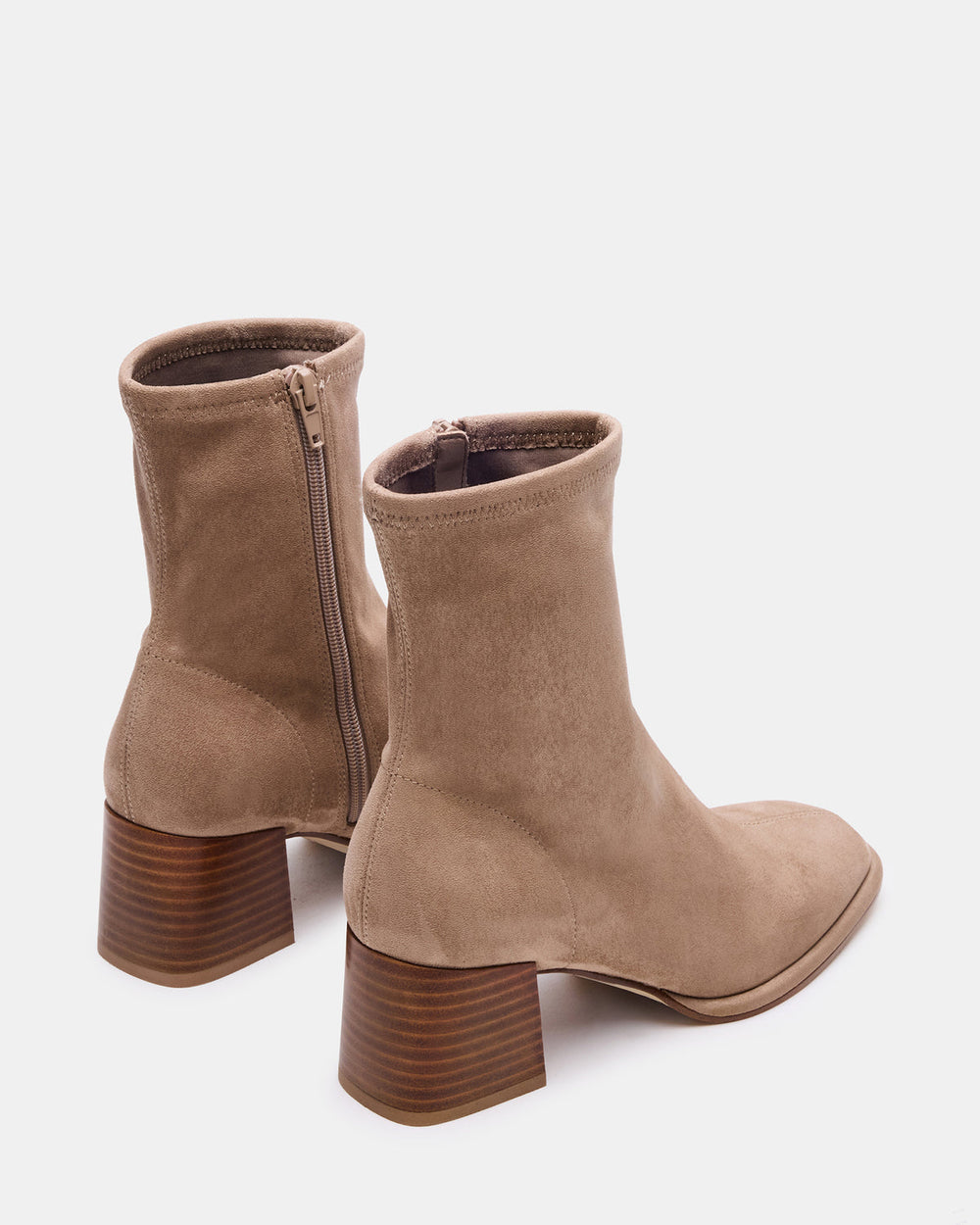 PAMMY Taupe Square-Toe Block Heel Women's Ankle Boot | Steve Madden outlet