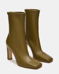 KHELAN Olive Square-Toe Heeled Women's Ankle Boot | Steve Madden for Sale