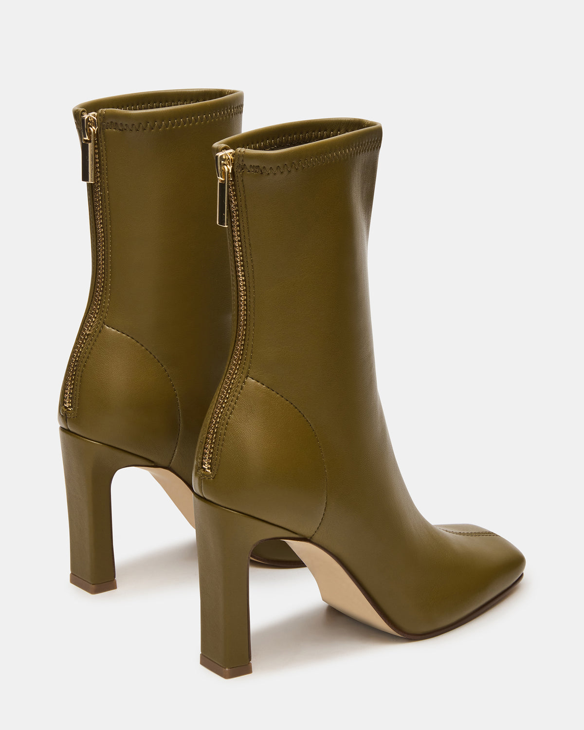 KHELAN Olive Square-Toe Heeled Women's Ankle Boot | Steve Madden for Sale