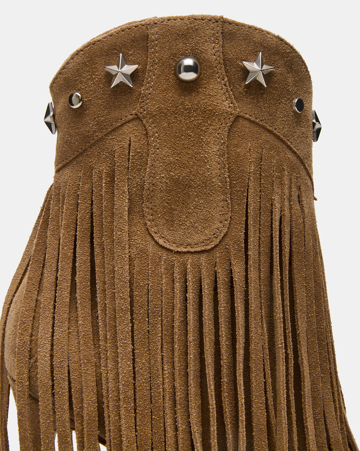 FALTER Chestnut Suede Pointed-Toe Fringe Western Women's Ankle Boot | Steve Madden near me