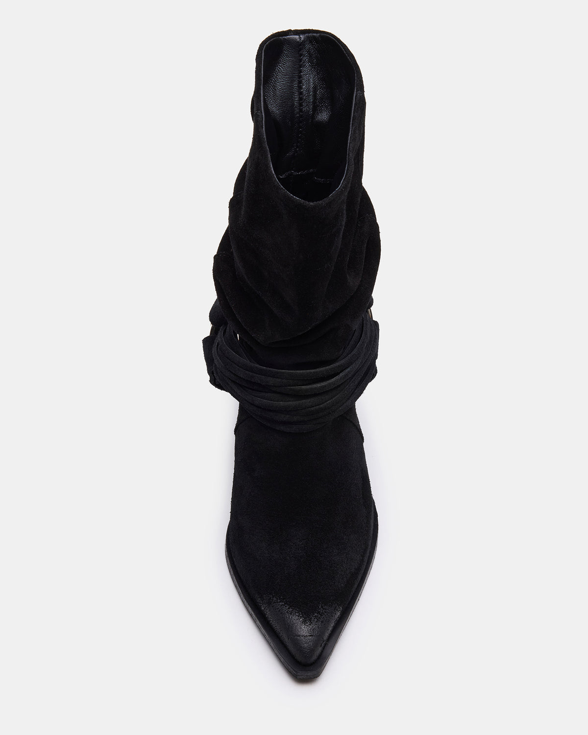 LAUPER Black Pointed-Toe Heeled Buckle Women's Ankle Boot | Steve Madden outlet