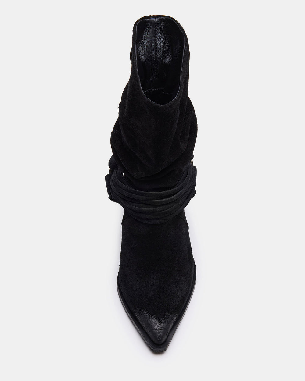 LAUPER Black Pointed-Toe Heeled Buckle Women's Ankle Boot | Steve Madden outlet