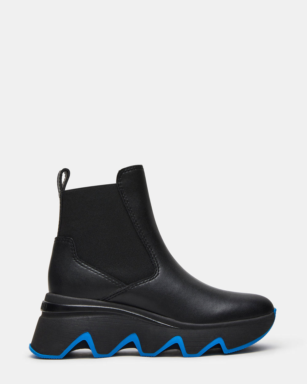 BREAKAWAY Black Leather Lug Platform Women's Ankle Boot | Steve Madden on Sale