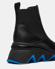 BREAKAWAY Black Leather Lug Platform Women's Ankle Boot | Steve Madden on Sale