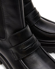 CONWAY Black Leather Platform Lug Chelsea Women's Ankle Boot | Steve Madden online