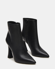 BOLERO Black Leather Pointed-Toe Heeled Women's Ankle Boot | Steve Madden for Sale