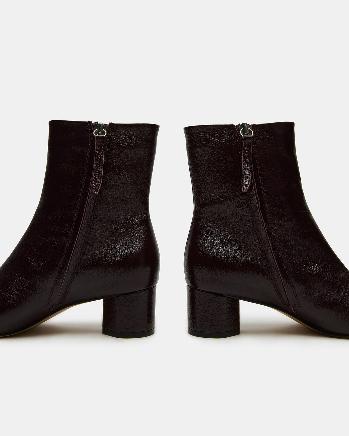 STROME Wine Patent Block Heel Women's Ankle Boot | Steve Madden for Sale