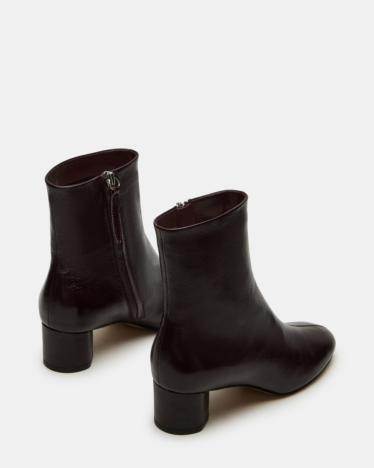 STROME Wine Patent Block Heel Women's Ankle Boot | Steve Madden for Sale