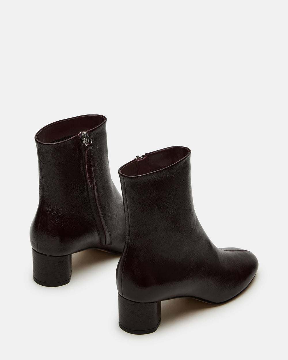 STROME Wine Patent Block Heel Women's Ankle Boot | Steve Madden for Sale