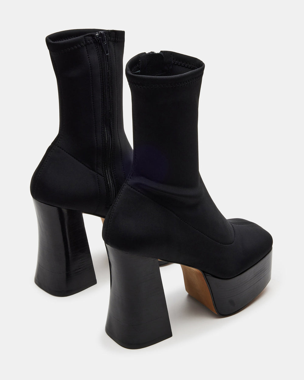 SOHO Black Super Platform Ankle Boot | Women's Booties | Steve Madden on Sale