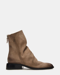 NEXIE Taupe Suede Women's Pointed-Toe Ankle Boot | Steve Madden US