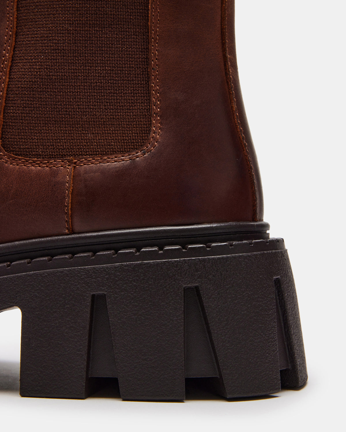 CHARGES Brown Distressed Platform Bootie | Women's Booties | Steve Madden Sale