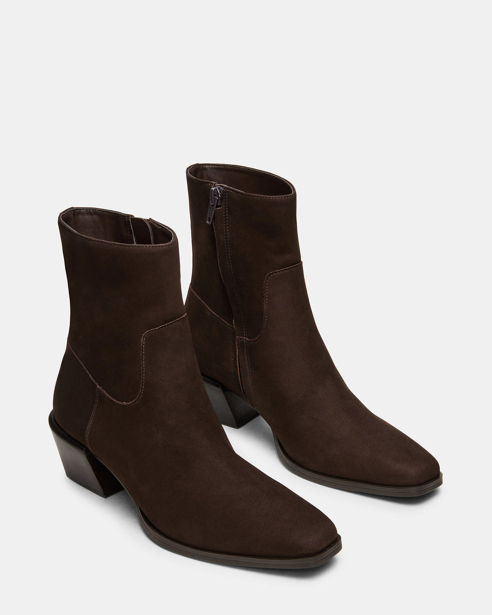DANEY Brown Suede Square-Toe Women's Ankle Boot | Steve Madden online