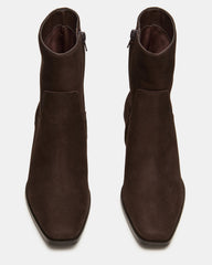 DANEY Brown Suede Square-Toe Women's Ankle Boot | Steve Madden online