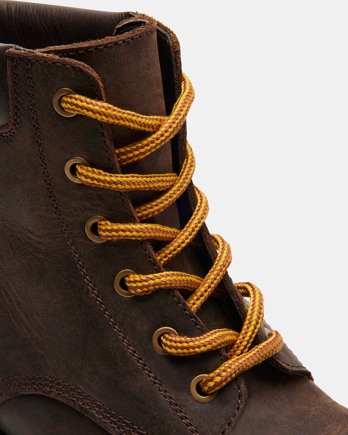WYLDER Brown Leather Ankle Boot | Women's Booties | Steve Madden Sale