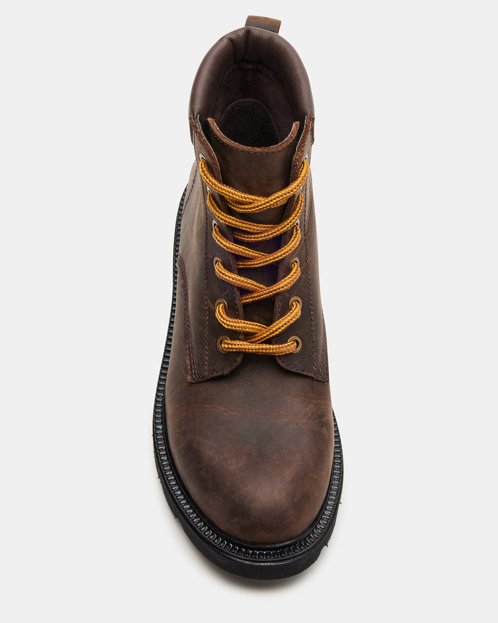WYLDER Brown Leather Ankle Boot | Women's Booties | Steve Madden Sale