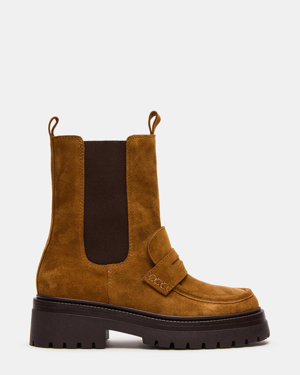 CONWAY Coganc Suede Platform Lug Chelsea Women's Ankle Boot | Steve Madden for Sale