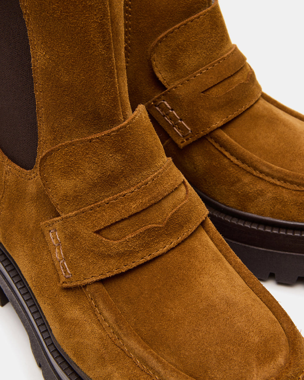CONWAY Coganc Suede Platform Lug Chelsea Women's Ankle Boot | Steve Madden for Sale