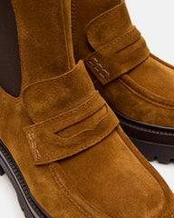 CONWAY Coganc Suede Platform Lug Chelsea Women's Ankle Boot | Steve Madden for Sale