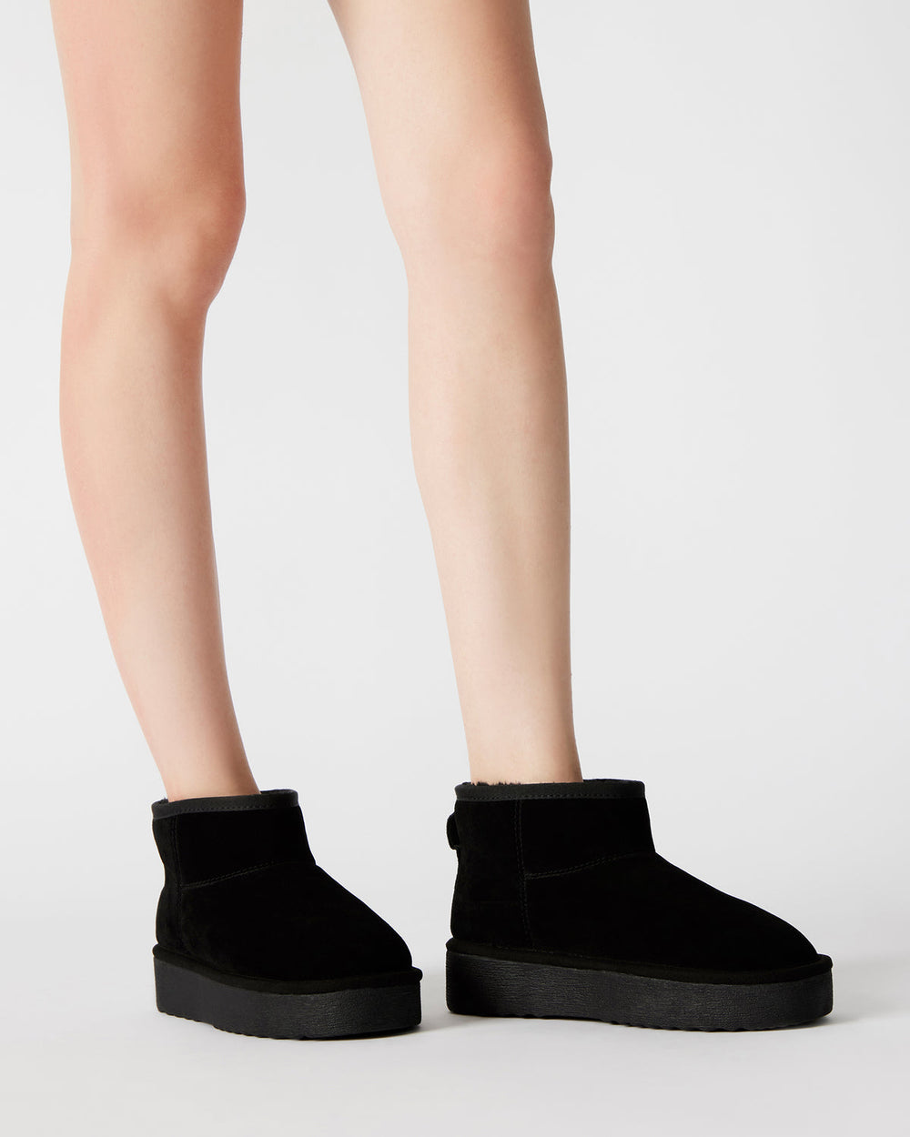 COMFY Black Suede Women's Ankle Boot | Steve Madden discount