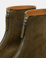 JONES Olive Suede Zipper Lug Women's Ankle Boot | Steve Madden near me