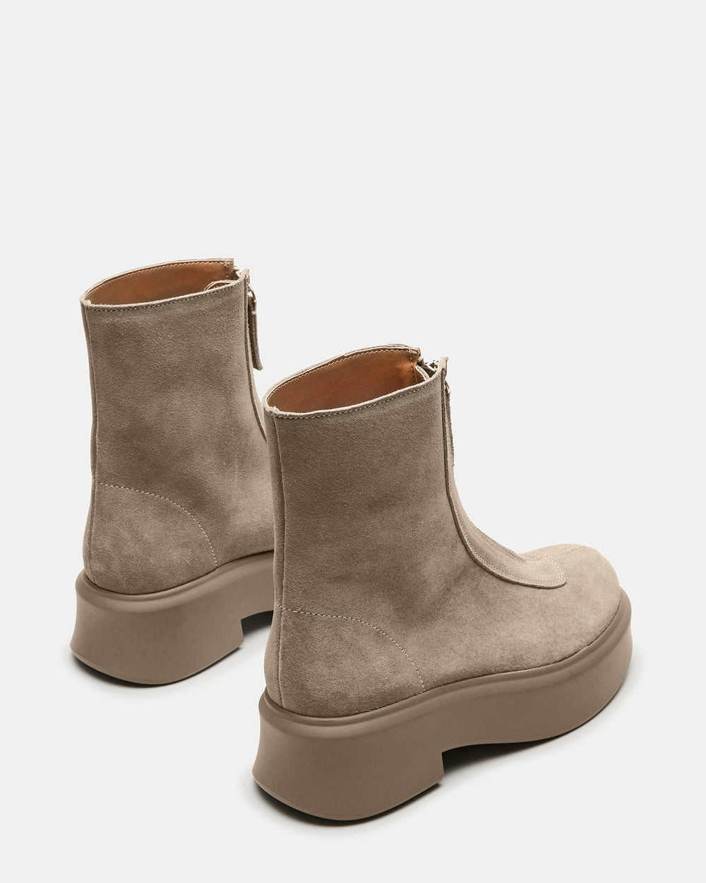 JONES Light Grey Zipper Lug Women's Ankle Boot | Steve Madden online