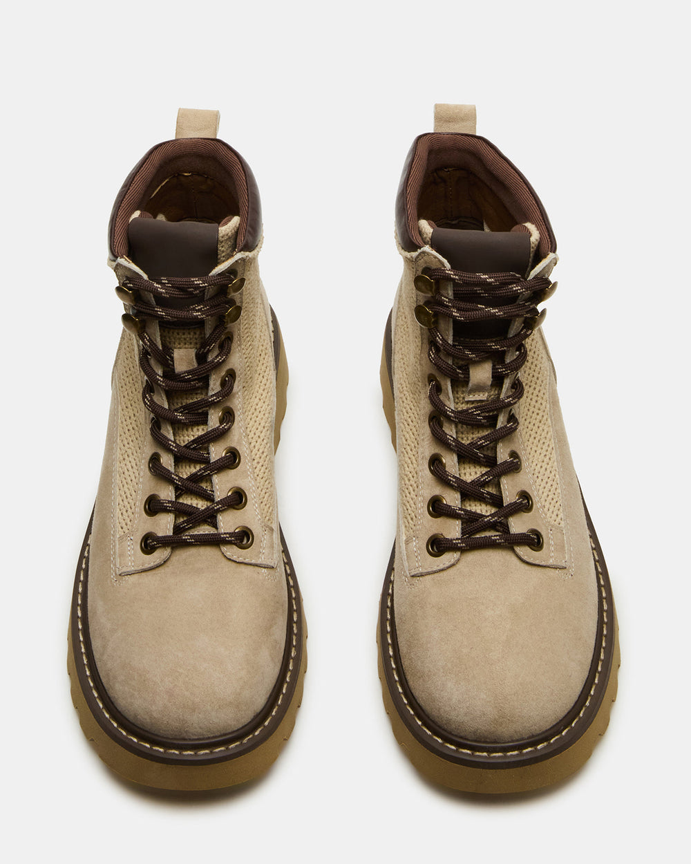CINO Taupe Suede Women's Lug Lace-Up Ankle Boot | Steve Madden outlet