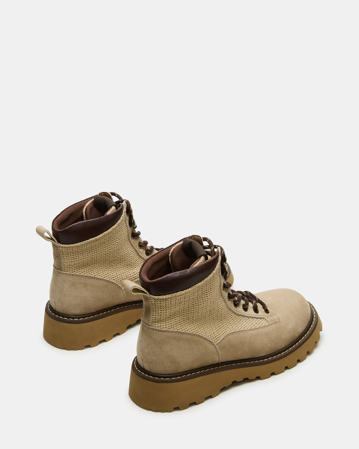 CINO Taupe Suede Women's Lug Lace-Up Ankle Boot | Steve Madden outlet