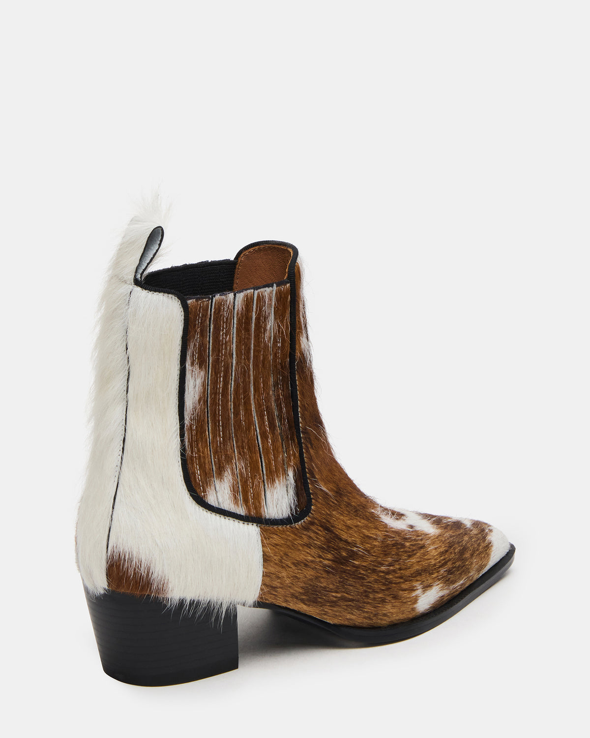 ALFONSA Brown Multi Chelsea Block Heel Women's Ankle Boot | Steve Madden outlet