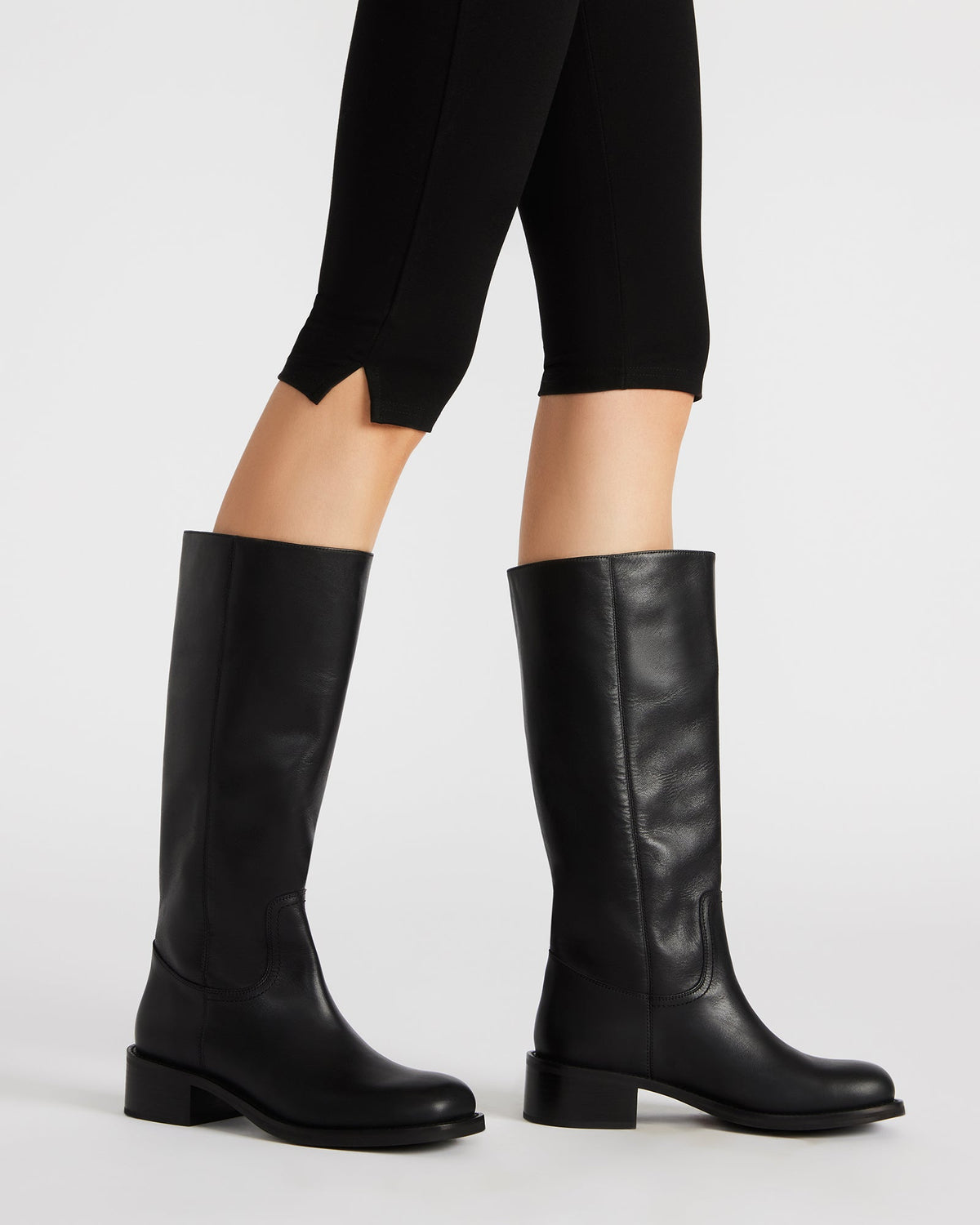 RIGGS Silver Leather Square-Toe Women's Boot | Steve Madden Sale