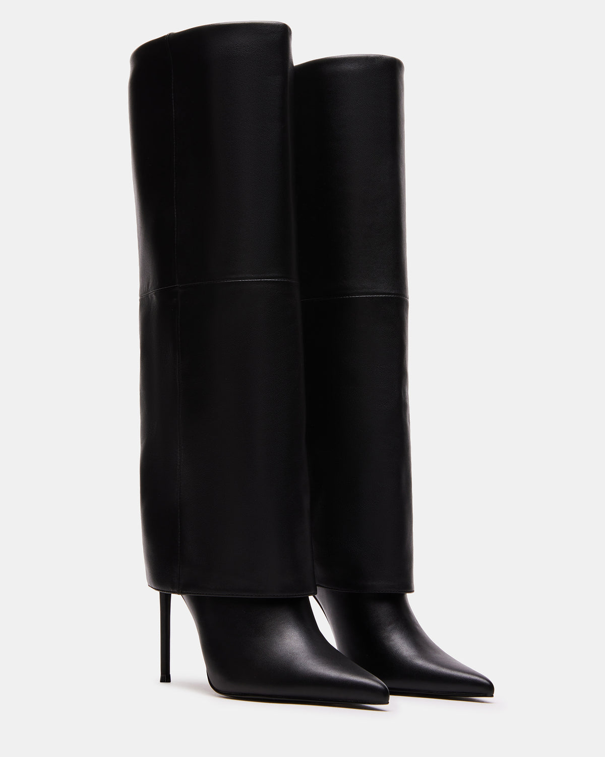 SMITH Black Leather Women's Cuffed Stiletto Boot | Steve Madden near me