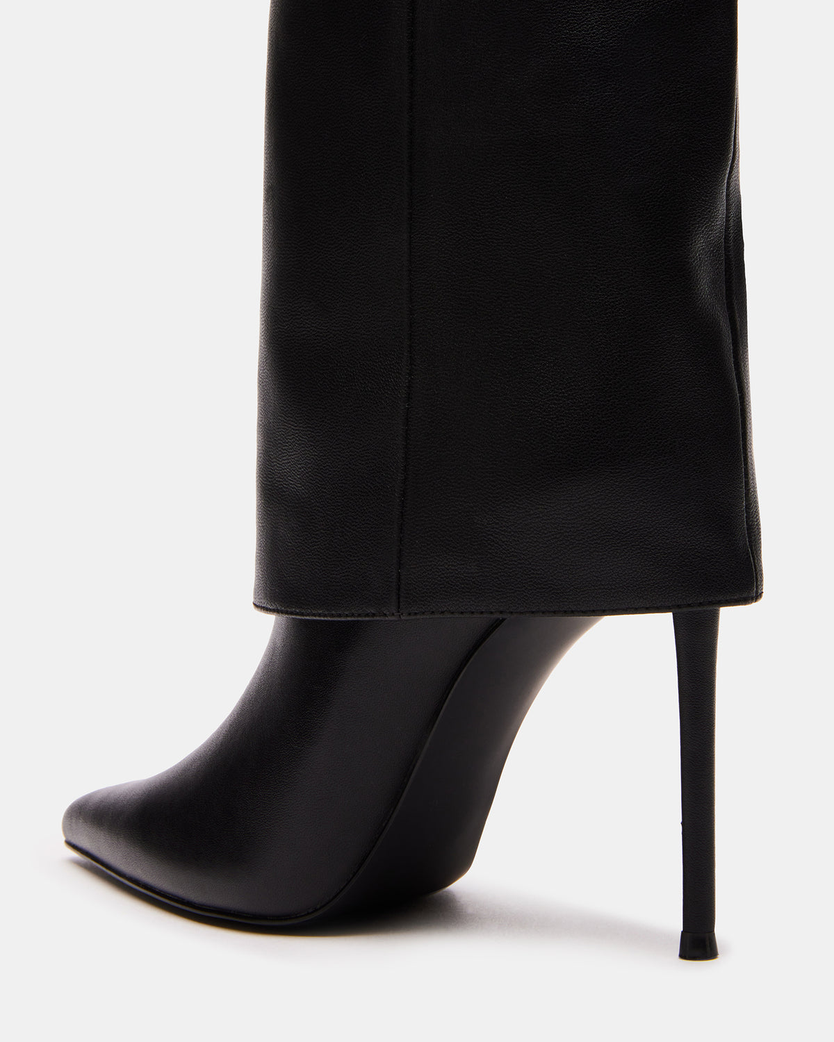 SMITH Black Leather Women's Cuffed Stiletto Boot | Steve Madden near me
