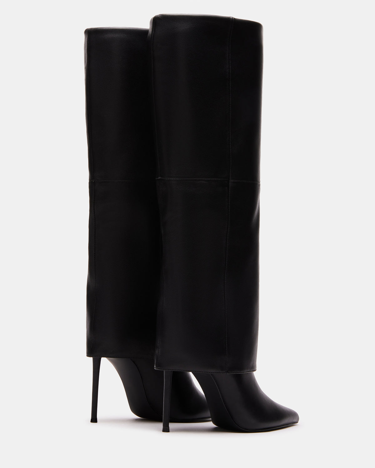 SMITH Black Leather Women's Cuffed Stiletto Boot | Steve Madden near me