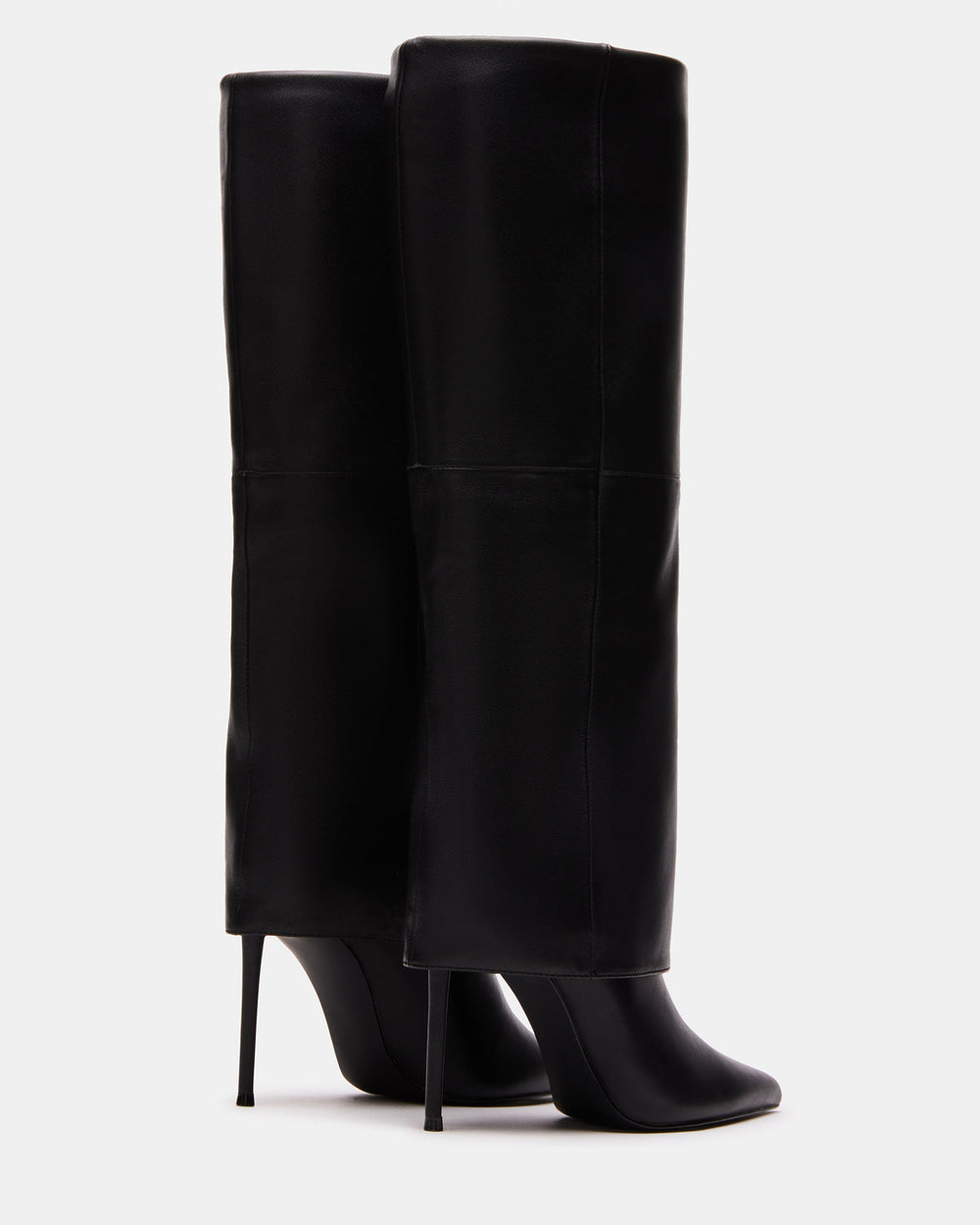 SMITH Black Leather Women's Cuffed Stiletto Boot | Steve Madden near me