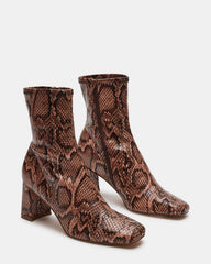HUSH Snake Square Toe Bootie | Women's Ankle Boots | Steve Madden online
