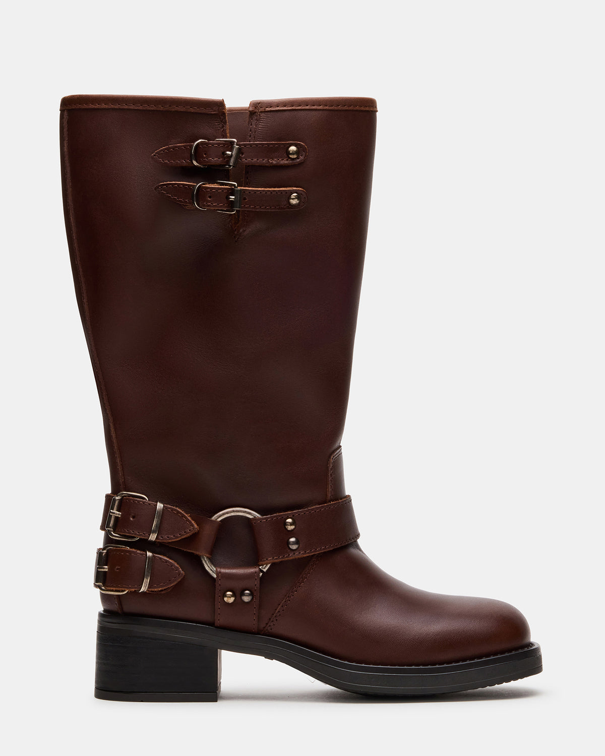 ASTOR Brown Leather Wide Calf Knee-High Women's Boot | Steve Madden Sale