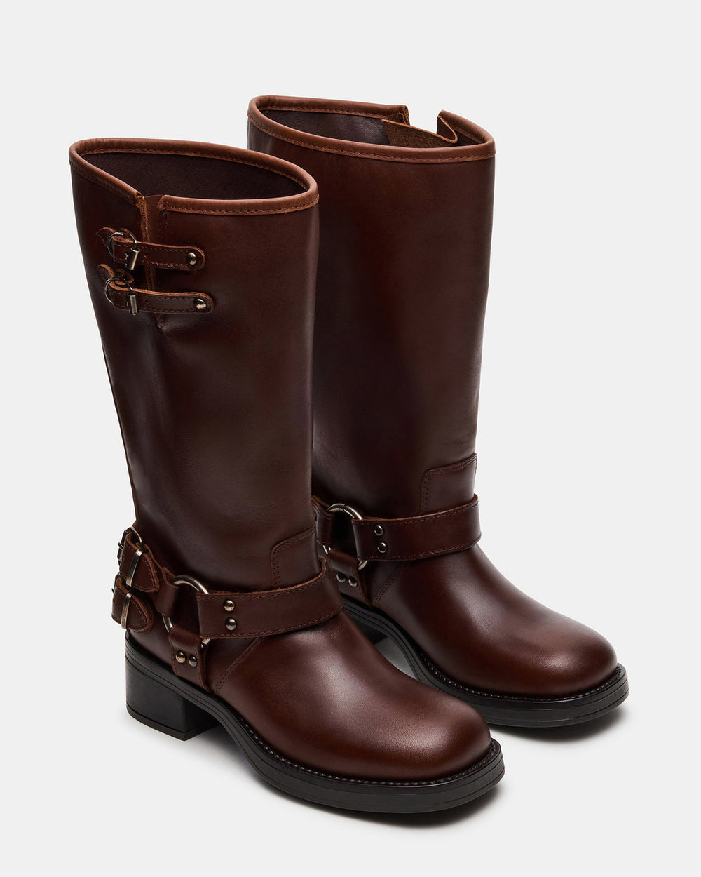 ASTOR Brown Leather Wide Calf Knee-High Women's Boot | Steve Madden Sale