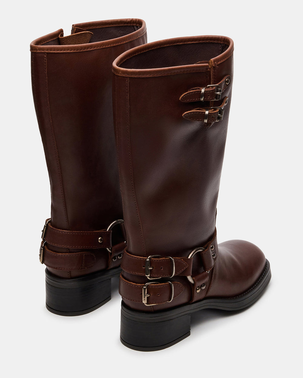 ASTOR Brown Leather Wide Calf Knee-High Women's Boot | Steve Madden Sale
