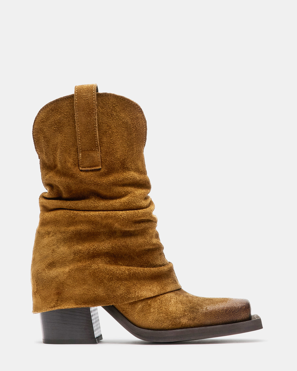 PIA Chestnut Suede Cuffed Boot | Women's Booties | Steve Madden discount