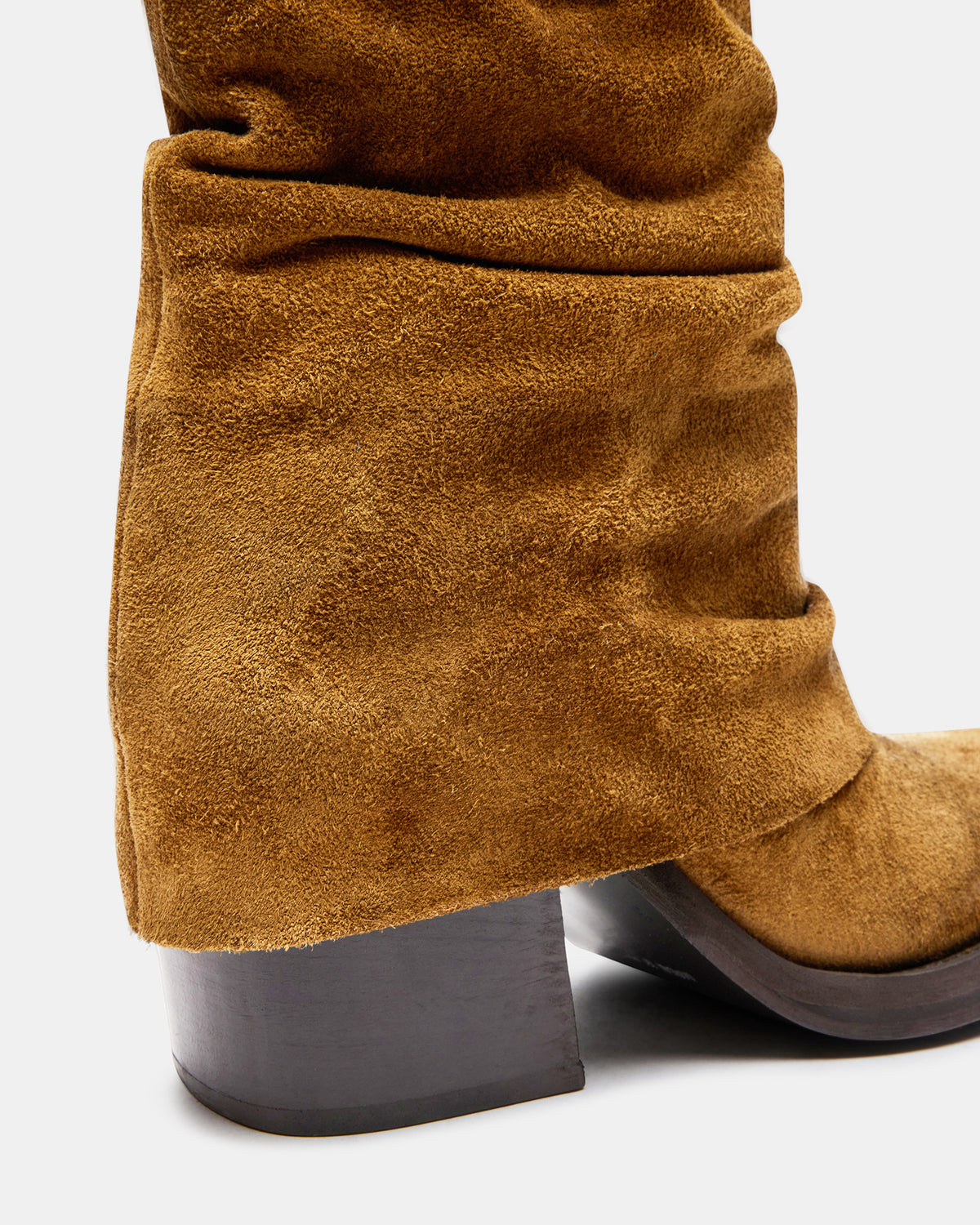 PIA Chestnut Suede Cuffed Boot | Women's Booties | Steve Madden discount