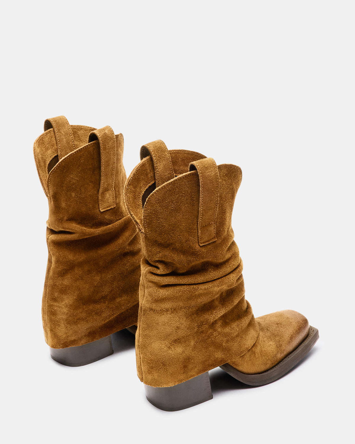 PIA Chestnut Suede Cuffed Boot | Women's Booties | Steve Madden discount