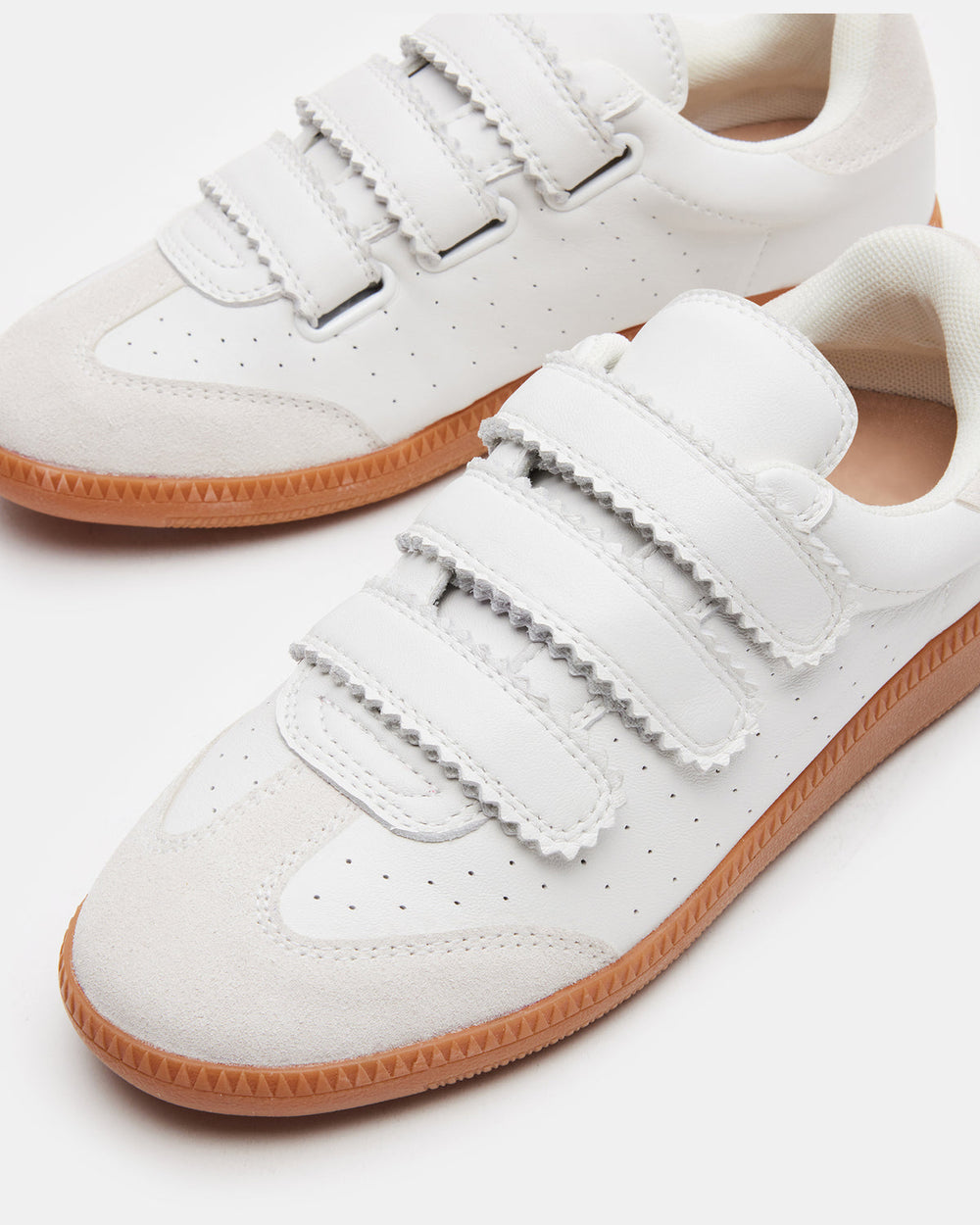 MOMENTUM White Velcro Low-Top Sneaker | Women's Sneakers | Steve Madden online