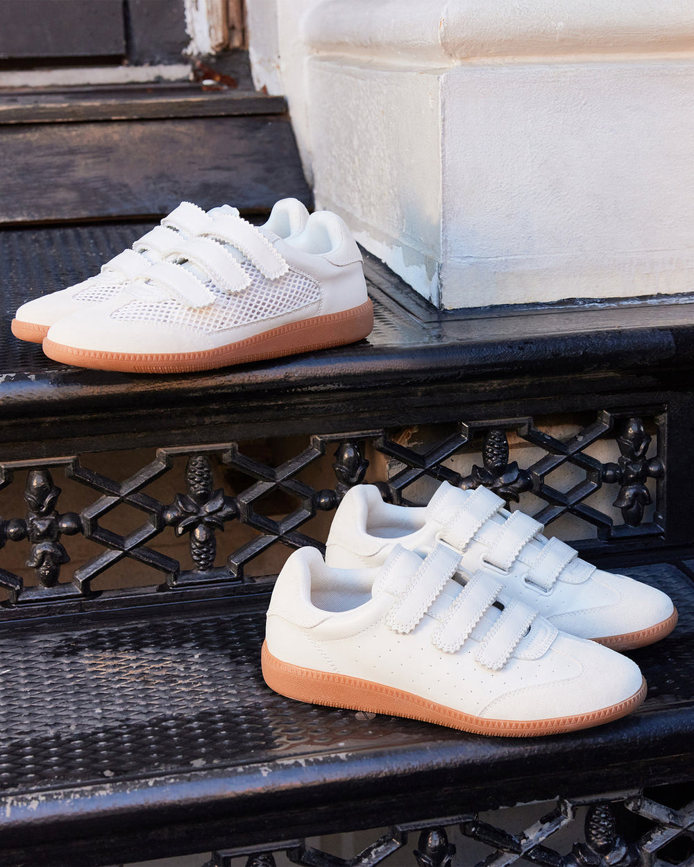 MOMENTUM White Velcro Low-Top Sneaker | Women's Sneakers | Steve Madden online