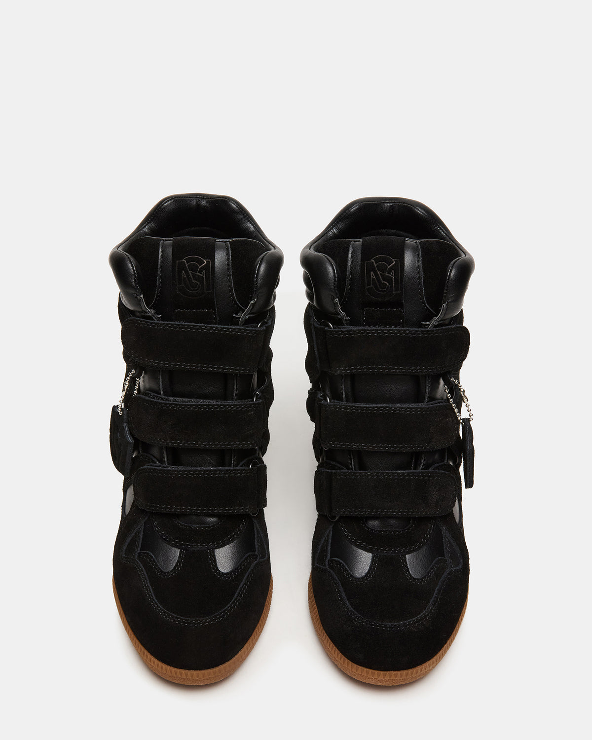 MAVIS Black Suede High-Top Velcro Women's Sneaker | Steve Madden US