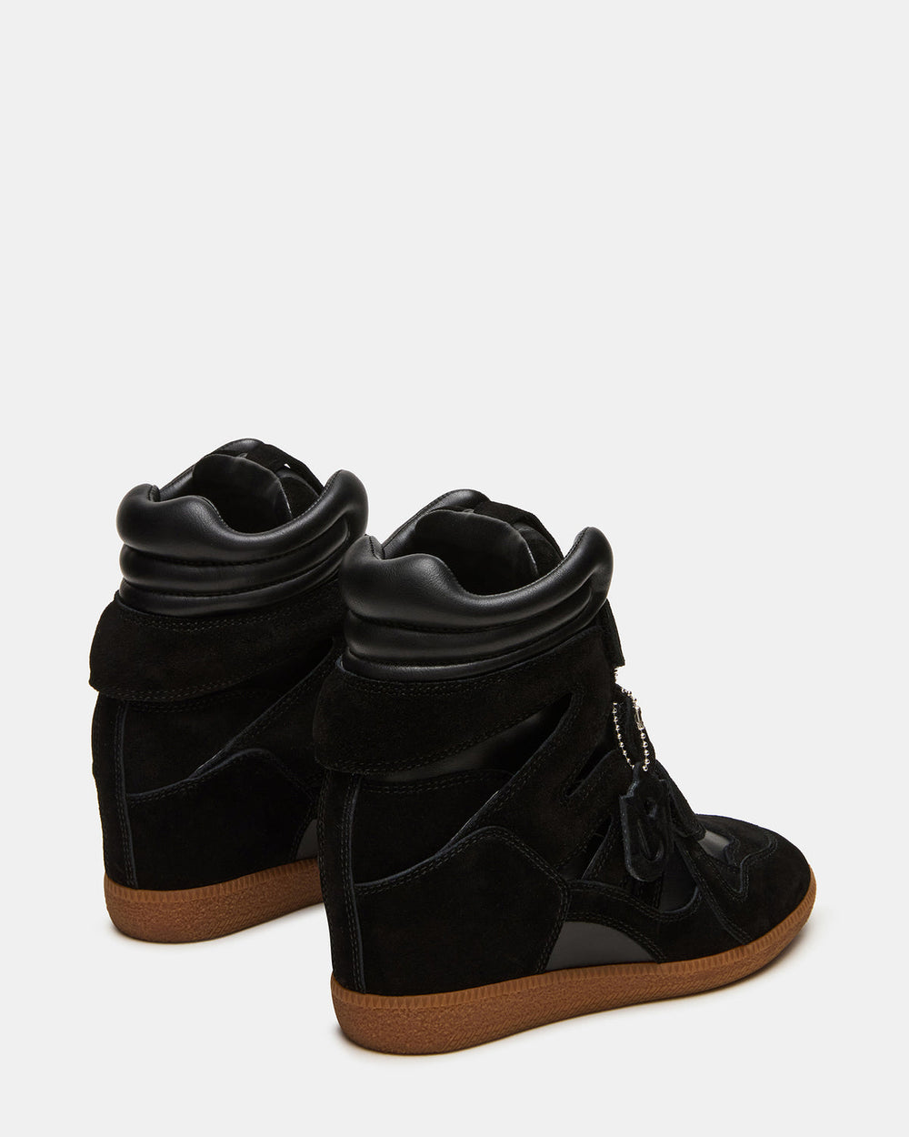 MAVIS Black Suede High-Top Velcro Women's Sneaker | Steve Madden US