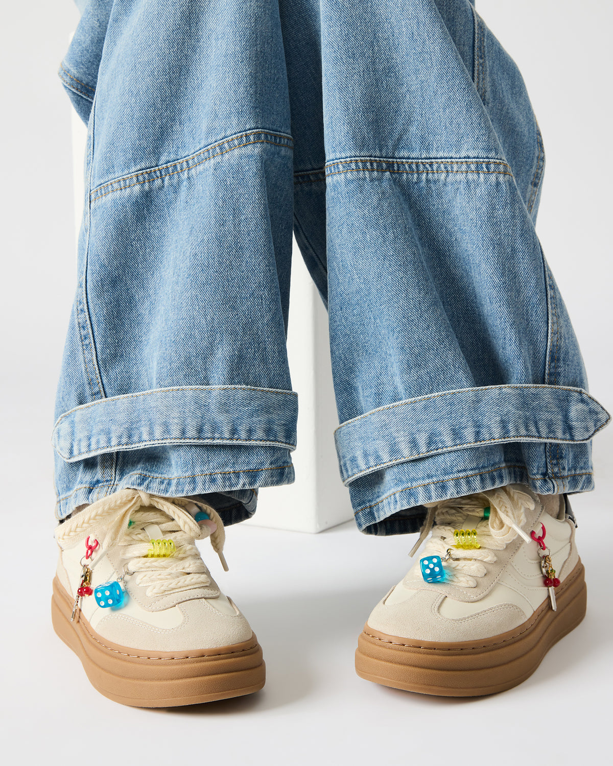 DODGE CHARM Bone Multi Low-Top Platform Women's Sneaker | Steve Madden on Sale
